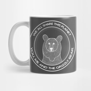 Grizzly Bear - We All Share This Planet - dark colors Mug